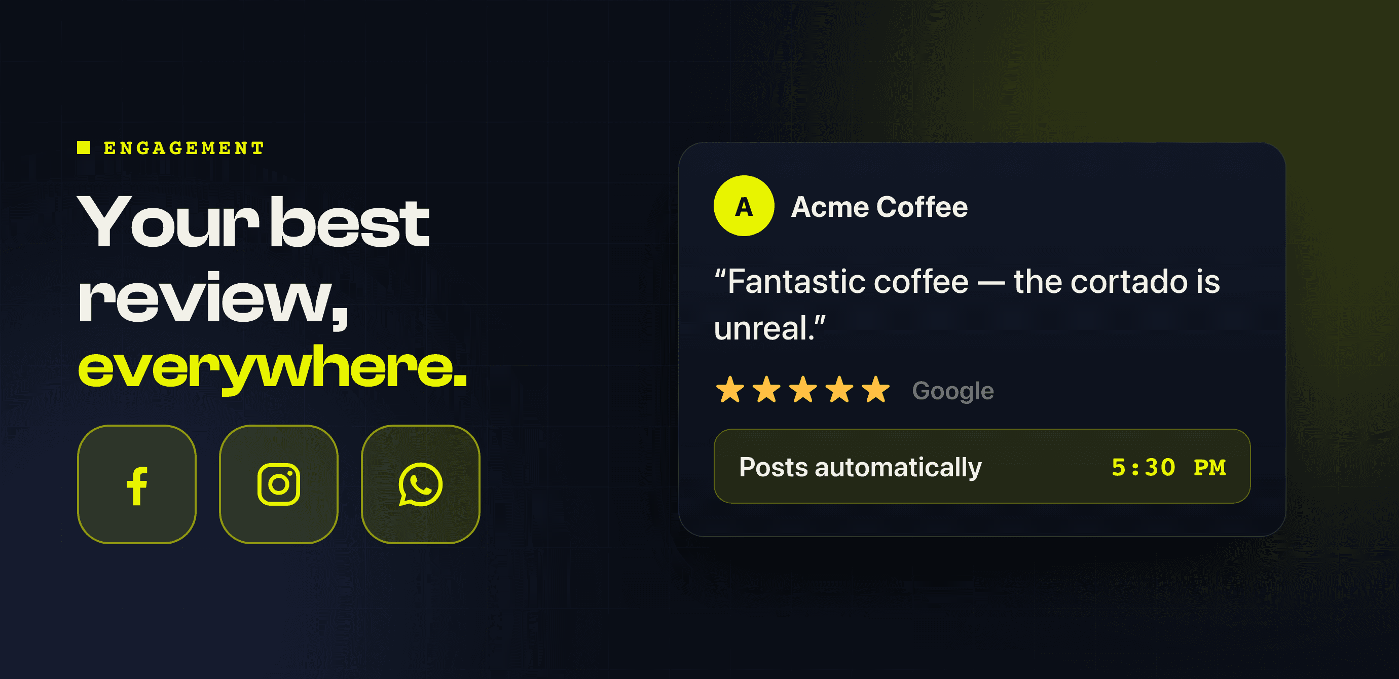 Turn a great review into a post