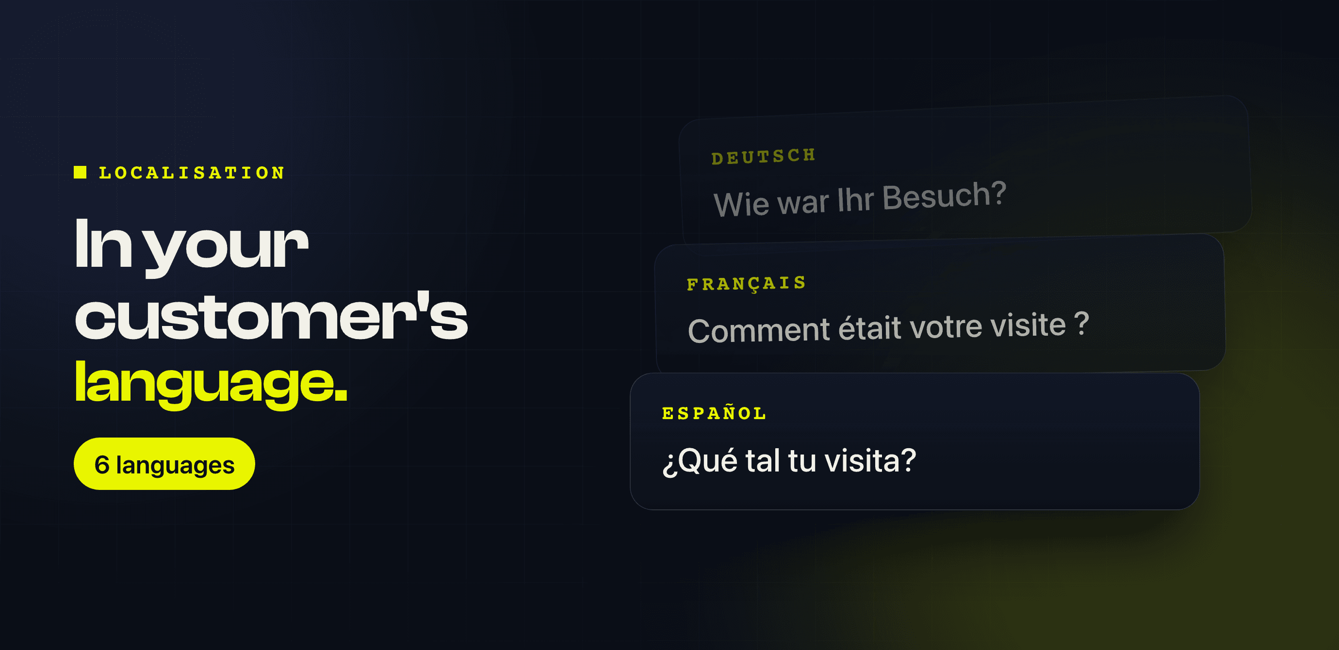 Your dashboard now speaks six languages
