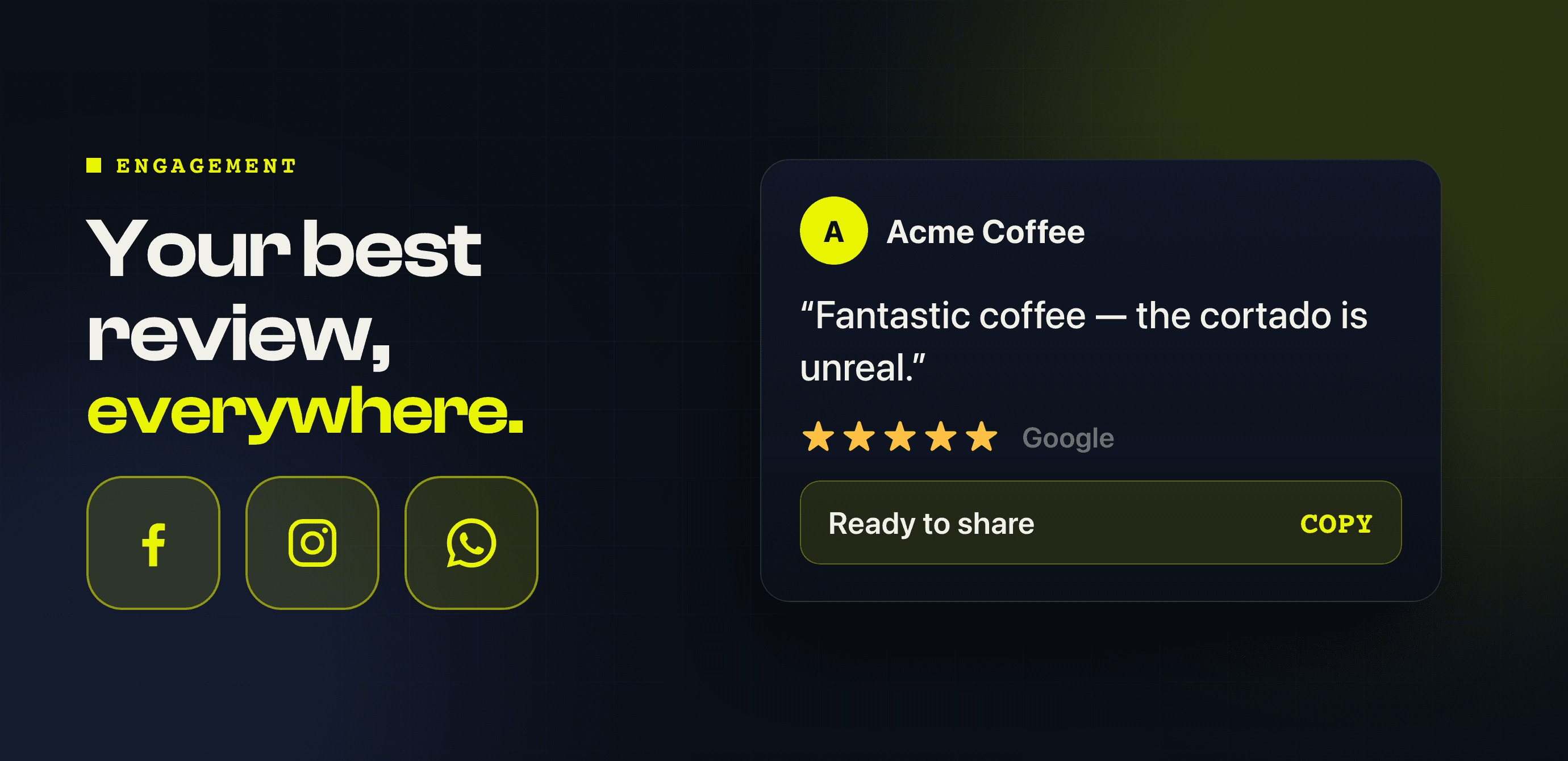 Turn a great review into a post